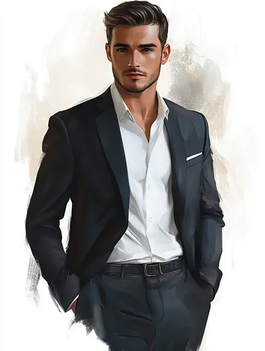 create a 20 years old men, tall, handsome, medium skin tone, clear face, real, without glasses, well body shaped as a CEO of a big bussines company, clear image, well resolution