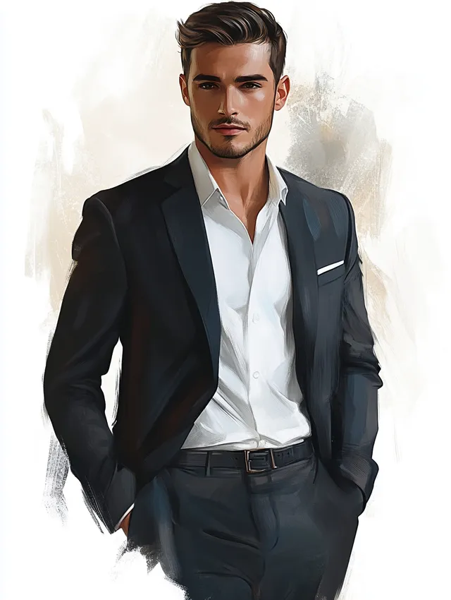 Confident Young CEO in Business Attire