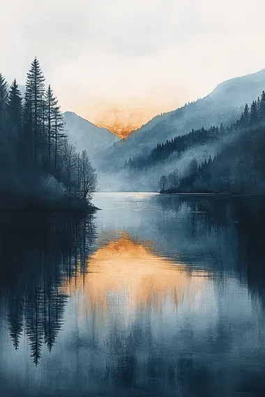 Minimalist abstract landscape, soft pastel tones, organic shapes, watercolor texture, Zen style composition, smooth color transitions, muted earth tones, impressionistic style, subtle depth, gallery worthy, soft light, high quality, subtle gradient, modern art style