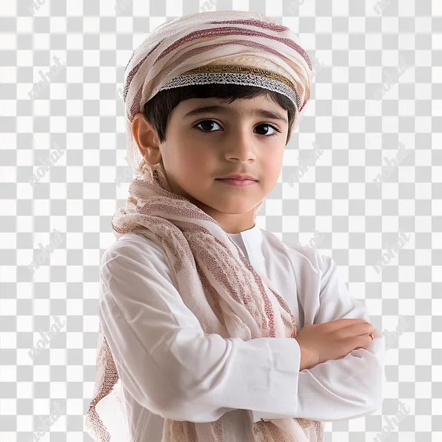 Emirati Boy in Kandora: A Portrait of Pride