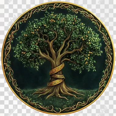 i need an icon that represents a richtfest in germany. it could be a tree decorated with bands or a laurel wreath. it has to be an icon that i can use in my indesign layout.