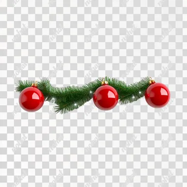 Christmas garlands 3D model on a white background   kzjy8pf