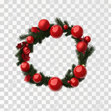 Christmas garlands 3D model on a white background   kzjy8pf