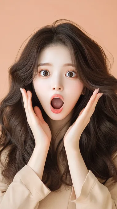 photo of Korean woman, pretty face, surprised  1o7vlpo