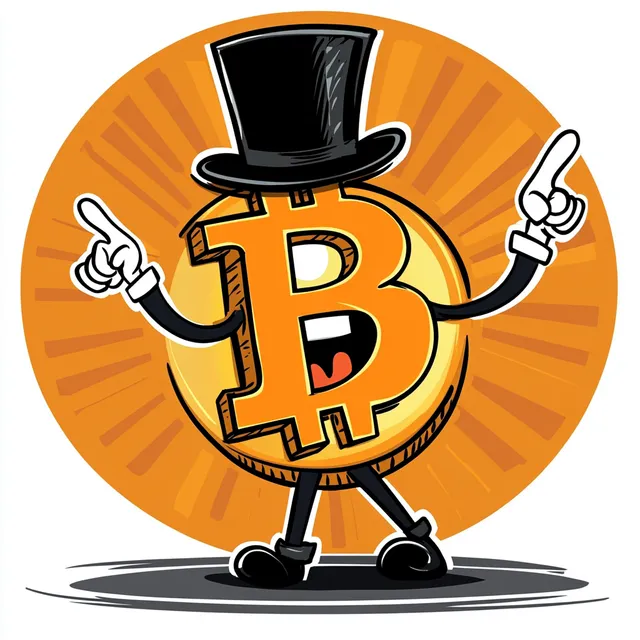 Bitcoin Character: The Wealthy Jester with a Top Hat