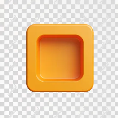 3d icon, very very simple, one icon, orange color, construction,remove background