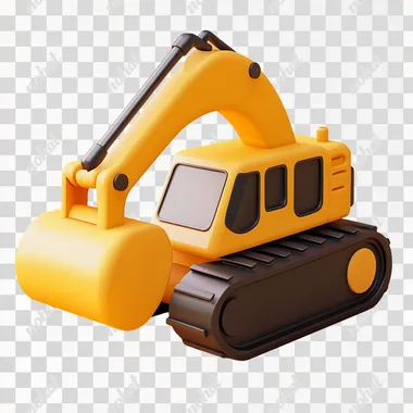 3d icon, very very simple, one icon, orange color, construction,remove background