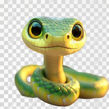 a cute snake,full body view,blank background,hyper reality cartoon,8K image resolution,