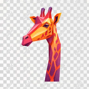 3D Watercolor Giraffe, IN StoryWolf style, illustration on white background   xicyqpg