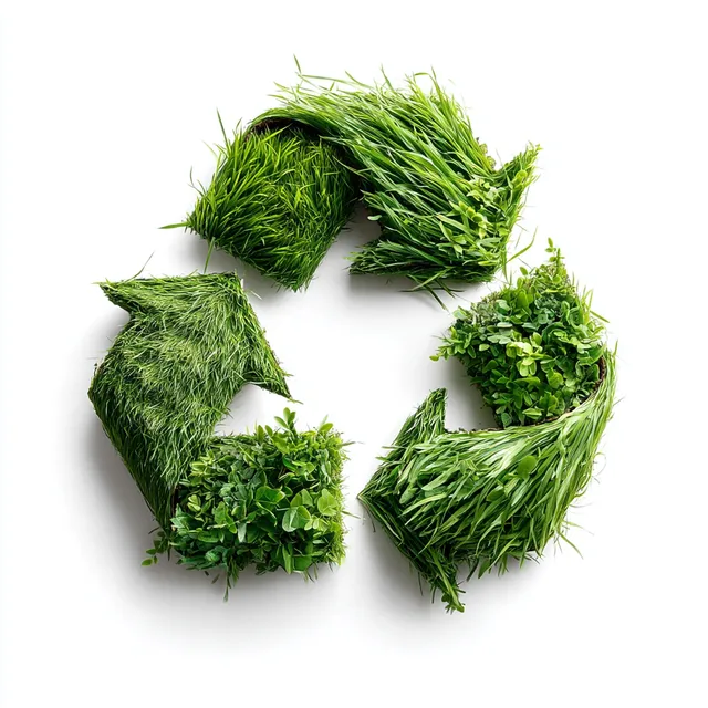 Green Grass Recycling Symbol