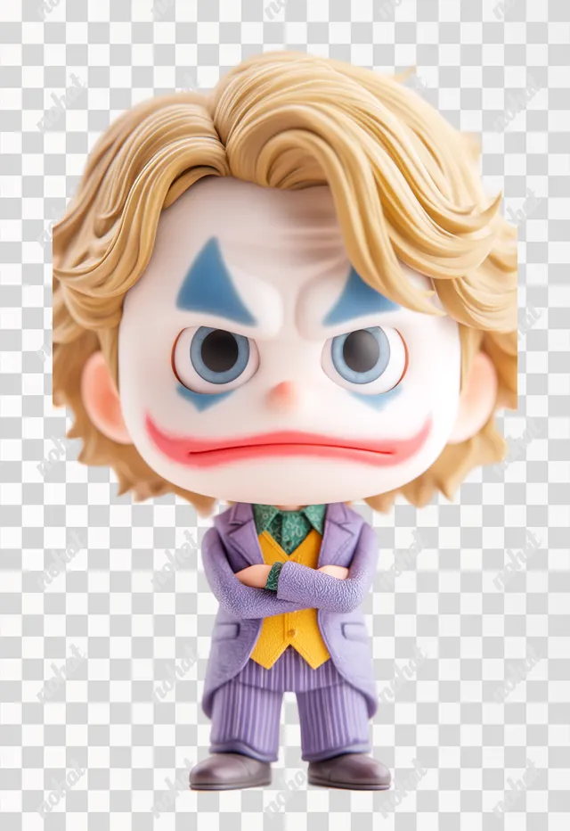 PNG 3D Cartoon Joker Character for LINE Stickers