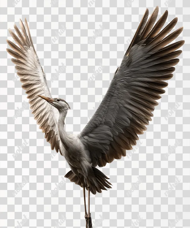 PNG Majestic Bird in Flight