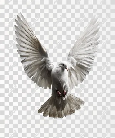 Bird with big open wings on white background  rofile ee8bog3
