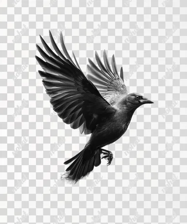 Bird with big open wings on white background  rofile ee8bog3