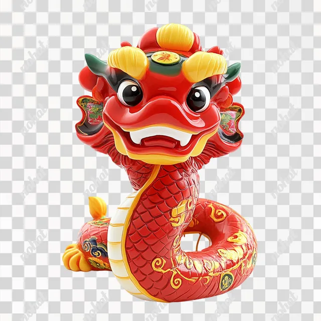 a red dragon figurine sitting on top of a table