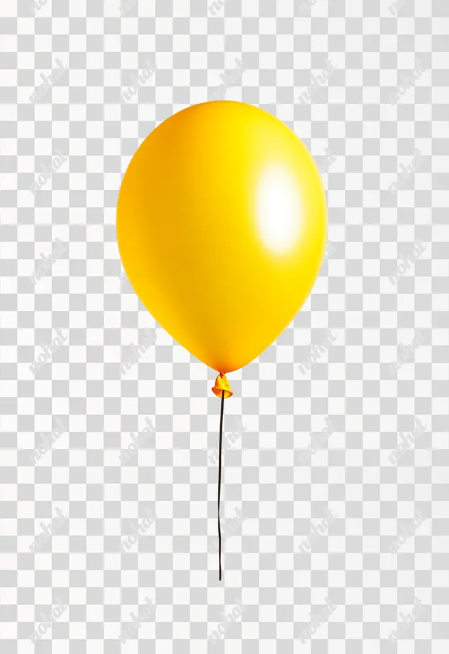 Bright Minimalism: A Yellow Balloon in Studio Light