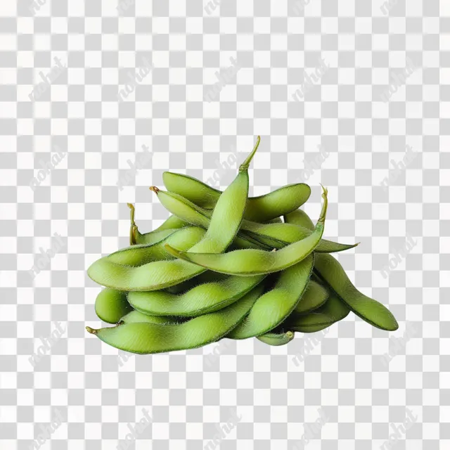 Edamame Seeds Displayed in a Side View Arrangement