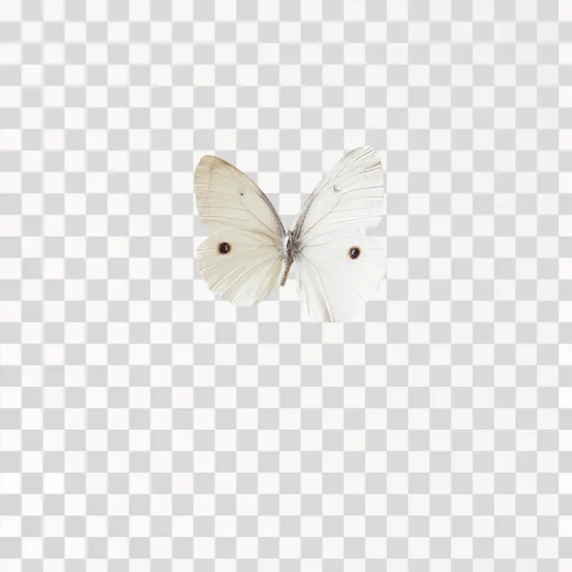 Graceful Butterfly in Flight Against a White Canvas