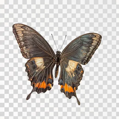 Wild Butterfly flying in white background