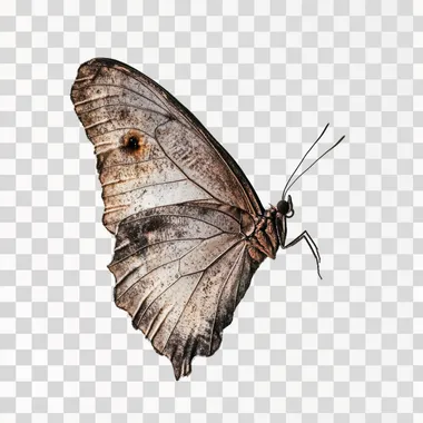 Wild Butterfly flying in white background