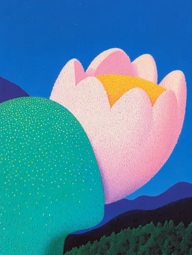 Two flowers merge as figures embrace   680572301 rofile kzilt9y