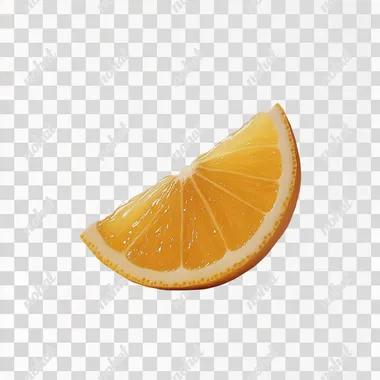 Round lemon slice, realistic, food photography, fresh, appetizing, curved, clean white background, subtle yellow
