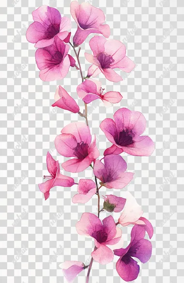 watercolor illustration bougainvillea