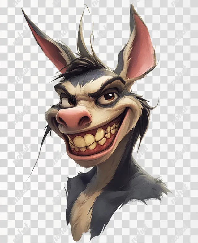 Goofy Donkey: A Whimsical Animated Portrait