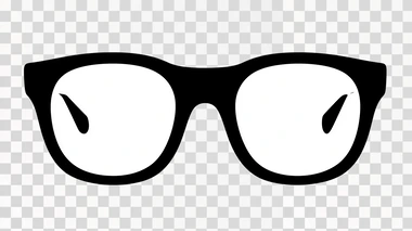 Nerd Glasses PNG Images, isolated on white background