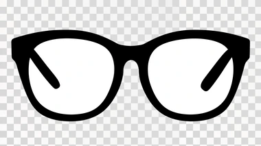 Nerd Glasses PNG Images, isolated on white background