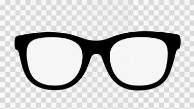 Nerd Glasses PNG Images, isolated on white background
