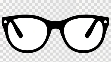 Nerd Glasses PNG Images, isolated on white background
