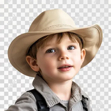 REALISTIC SAFARI HAT FACING FRONT FOR KID
