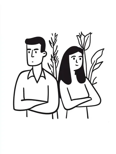 clean corporate illustration style: mom and dad investor  rofile 3b4ew4p