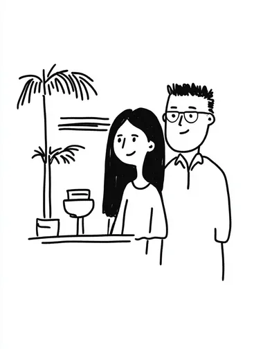 clean corporate illustration style: mom and dad investor  rofile 3b4ew4p