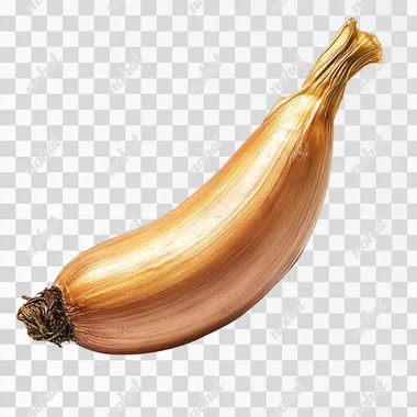 banana-shaped shallot on white background studio photograph, no shadow, photorealistic, cinematic composition, cinematic high detail, ultra realistic, cinematic lighting, shot on 50mm lens, ultra wide angle, depth of field, hyper detailed, beautiful color