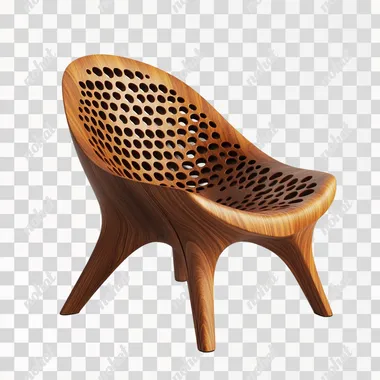 a wooden chair inspired by the look of a lexus rx grille