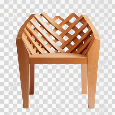 a wooden chair inspired by the look of a lexus rx grille