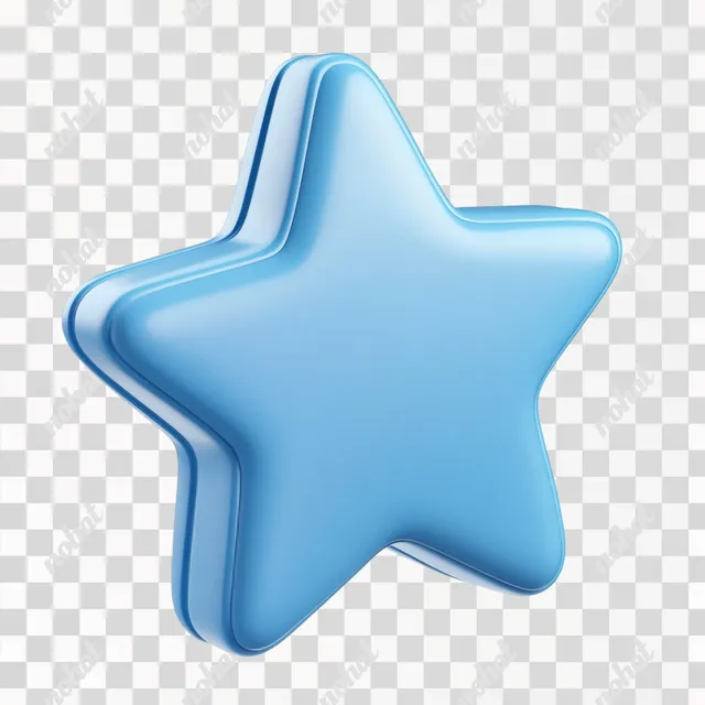 Floating 3D Star Badge in Toy Story Style
