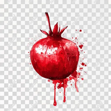 juicy pomegranate on a white background