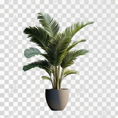 a big potted plant on the ground with no background