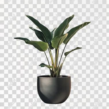 a big potted plant on the ground with no background
