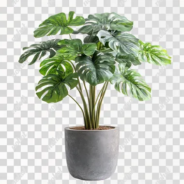 a big potted plant on the ground with no background