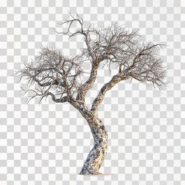 photo real tree isolated on clean white background no floor