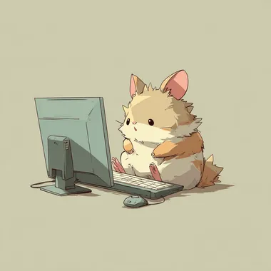 cute animal, using computer, rofile aoi96gs