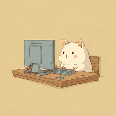 cute animal, using computer, rofile aoi96gs