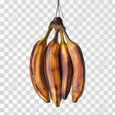 a professional photo of 3 attached bananas for commercial promotion , white background , studio setup