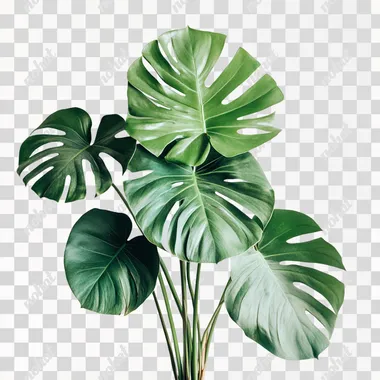 monstera plant, white background