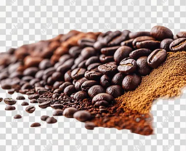 coffee beans texture on white background  --s 750