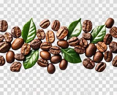 coffee beans texture on white background  --s 750